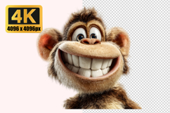 Funny Monkey Face Transparent PNG Product Image 1