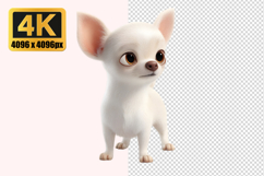 White Cute Puppy Transparent PNG Product Image 1