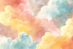 Soft Pastel Cloudscape with Blended Hues Background Product Image 1