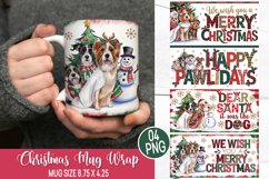 Christmas Mug Wrap Design - Christmas Dog Sublimation Product Image 1