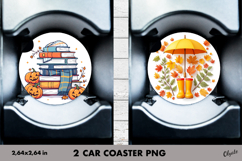 Autumn Car Coaster PNG. Fall Car Coaster PNG Product Image 1