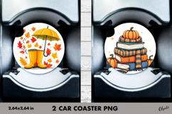 Autumn Car Coaster PNG. Fall Car Coaster PNG Product Image 1