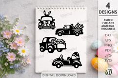 Spring &amp; Easter Elements. Cars &amp; Trucks SVG Product Image 1