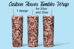 Cartoon flower tumbler wrap Product Image 1