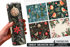 Christmas Tree Tumbler Wrap| Christmas Tumbler Wrap Design Product Image 1