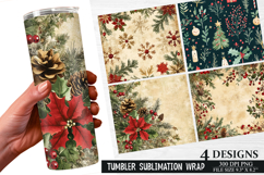 Christmas Tree Tumbler Wrap| Christmas Tumbler Wrap Design Product Image 1