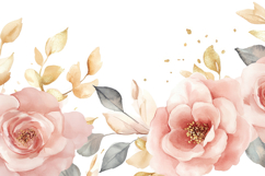 Elegant Watercolor Floral Background Wallpaper Product Image 1