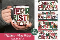 Christmas Mug Wrap Design,Christmas Highland Cow Sublimation Product Image 1