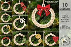 Macrame Christmas Tree Ornaments Bundle Laser Cut Product Image 1