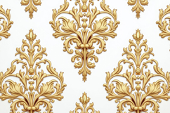 Gold Damask Floral Background Product Image 1