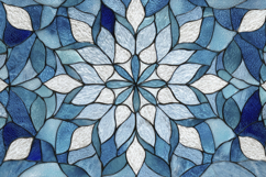 Blue and White Mandala Pattern Background Product Image 1