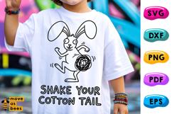 Shake Your Cotton Tail SVG, PNG, Mad Rabbit, Funny Easter Product Image 1