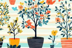 Colorful Plants Background Wallpaper Product Image 1