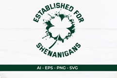 Established for Shenanigans | St. Patrick’s Day Design Product Image 1