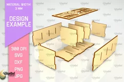 Mechanic Gift Box Laser Cut. 3D Favor Box SVG Laser Cut Product Image 3
