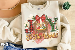 Joy to the world Sublimation - Christmas PNG Design Product Image 3