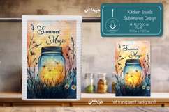 Summer Kitchen Towel Sublimation Farmhouse Dish towel png Product Image 1