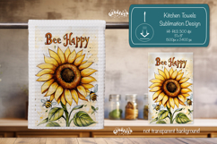 Summer Kitchen Towel Sublimation Farmhouse Dish towel png Product Image 1