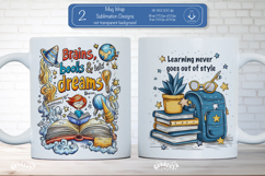 Back to school Mug Sublimation School Funny Quote png Product Image 1