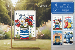 Summer Spring Garden flag png Flower Quote sublimation png Product Image 1