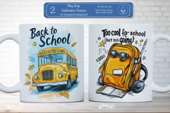 Back to school Mug Sublimation School Funny Quote png Product Image 1