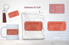 Book Club Ticket Sublimation Novel Reading Genre Ticket png Product Image 1