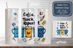 Funny Teacher Tumbler Wrap PNG Back to School Quote Product Image 1