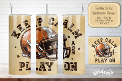 Football quote Football Tumbler Wrap Football helmet 20oz Product Image 1