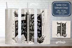 Teacher Tumbler Wrap png Back to School Black and white Product Image 1