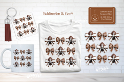 Football Sublimation Clipart Football Coquet bow png Product Image 1