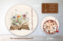Book lover Quote round coaster sublimation Book Keychain Product Image 1