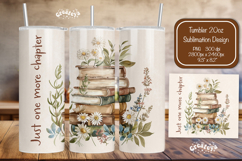 Old Book tumbler PNG Book lover tumbler Wrap 20 oz Product Image 1