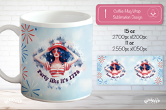 Patriotic 4th of July Mug Wrap Sublimation Independence Day Product Image 1