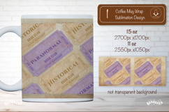 Book Club Ticket Mug Wraps PNG Bookish Library Sublimation Product Image 1