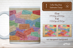 Book Club Ticket Mug Wraps PNG Bookish Library Sublimation Product Image 1
