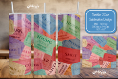 Book club Ticket tumbler wrap Reading Genre Sublimation png Product Image 1