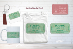 Book Club Ticket Sublimation Reading Genre Ticket png Product Image 1