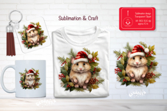 Christmas Watercolor Clipart Sublimation winter animal png Product Image 1