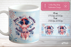 Patriotic 4th of July Mug Wrap Sublimation Independence Day Product Image 1