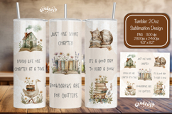 Floral Book tumbler PNG Book lover tumbler Wrap PNG 20 oz Product Image 1