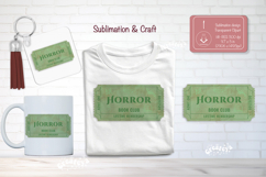 Book Club Ticket Sublimation Horror Genre Tickets Clipart Product Image 1