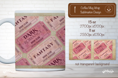 Book Club Ticket Mug Wraps PNG Bookish Library Sublimation Product Image 1