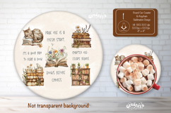 Book lover Quote round coaster sublimation Book Keychain Product Image 1