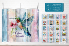 Summer Tumbler Wrap Bundle PNG 20oz Skinny Watercolor Product Image 1