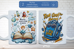 Back to school Mug Sublimation School Funny Quote png Product Image 1