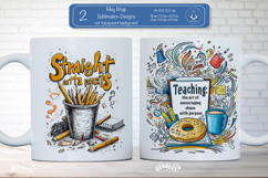 Teacher Appreciation Mug Sublimation School Funny Quote png Product Image 1