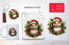Christmas Watercolor Clipart Sublimation winter animal png Product Image 1