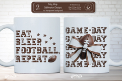 American Football Mug Wrap Sublimation quote Game day png Product Image 1