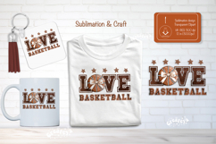 Basketball Sublimation Clipart Love Basketball Bow Shirt png Product Image 1