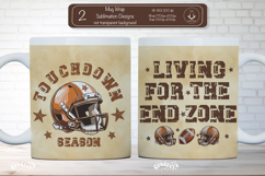 American Football Mug Wrap Sublimation Football Quote png Product Image 1